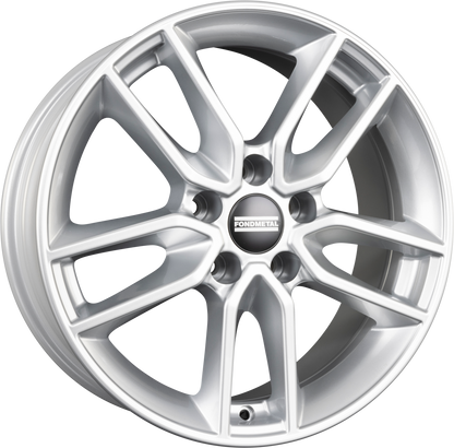 Fondmetal Koros Glossy Silver Alufelge 7x17 Zoll ET38 LK 5x112 ML57.1 – Bild 2