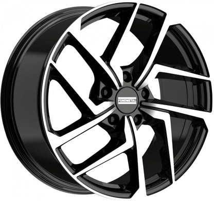 Fondmetal Taara glossy black machined Alufelge 8.5x19 Zoll ET55 LK 5x130 ML66.5