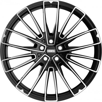 Fondmetal Volcan glossy black machined Alufelge 9.5x22 Zoll ET42.5 LK 5x120 ML72.5 – Bild 2