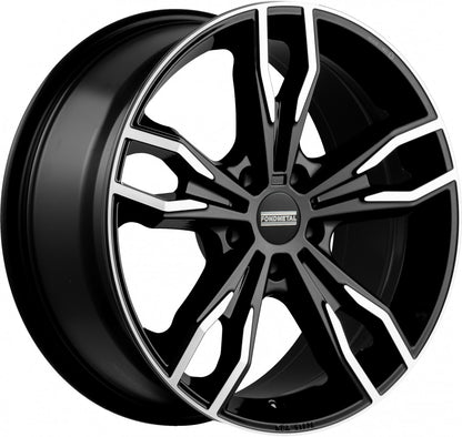 Fondmetal Alke glossy black machined Alufelge 8.5x20 Zoll ET24 LK 5x112 ML66.5