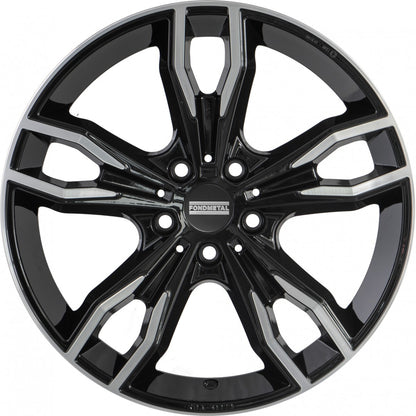 Fondmetal Alke glossy black machined Alufelge 8.5x20 Zoll ET24 LK 5x112 ML66.5 – Bild 2