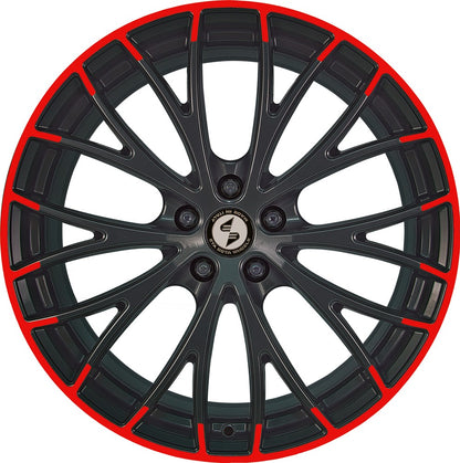 Etabeta Piuma-C black shiny red special edition Alufelge 9x20 Zoll ET48 LK 5x130 ML71.6 – Bild 2