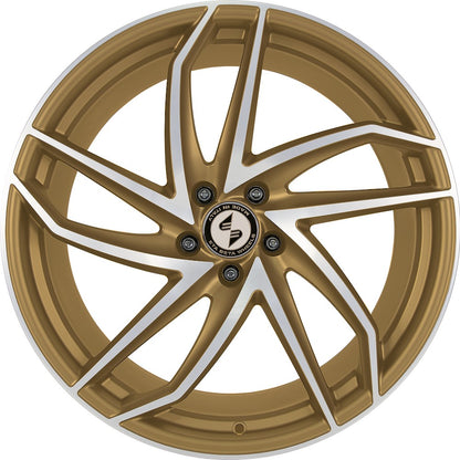 Etabeta Heron gold matt full polished Alufelge 8.5x20 Zoll ET45 LK 5x112 ML66.55 – Bild 2