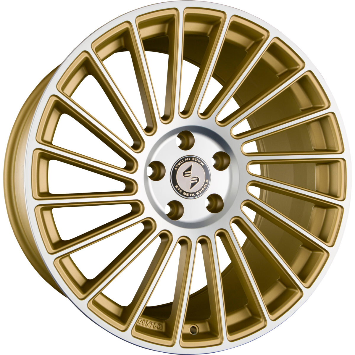 Etabeta Venti-R Gold Matt Full Polish Alufelge 8.5x19 Zoll ET25 LK 5x108 ML78.1 – Bild 2