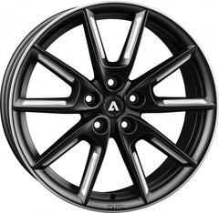 Akoni AK09 black matt silver spoke rim Alufelge 8x18 Zoll ET45 LK 5x108 ML72.5