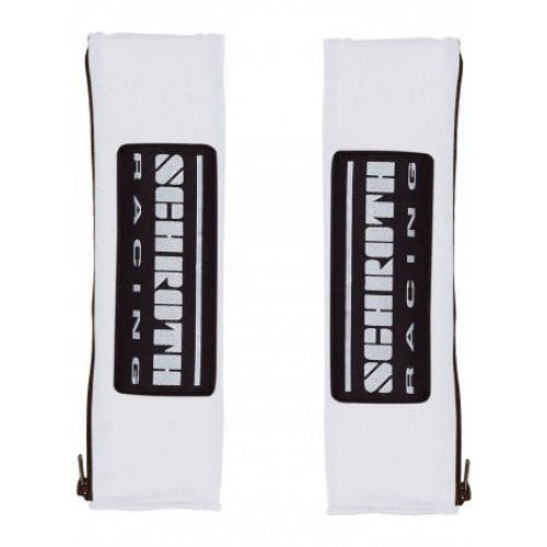 Schroth 3 Gurtpolster silber mit schwarz/silbernem SCHROTH RACING Logo