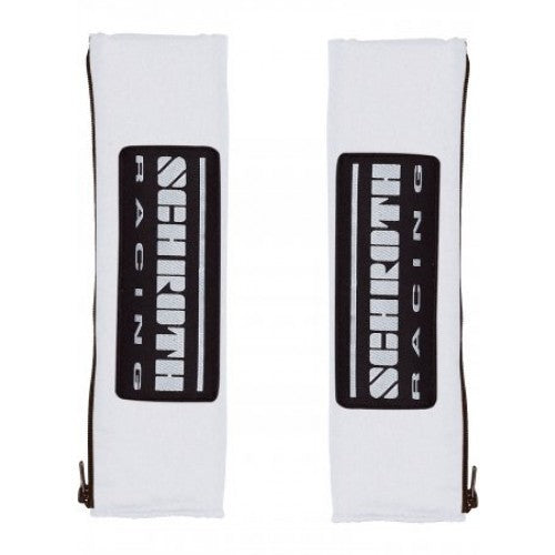 Schroth 3 Gurtpolster silber mit schwarz/silbernem SCHROTH RACING Logo