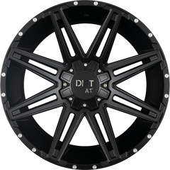 Dirt A.T. D88 Matte Black Milled Rivets (MBMR) Alufelge 8x18 Zoll ET45 LK 6x120 ML74.6