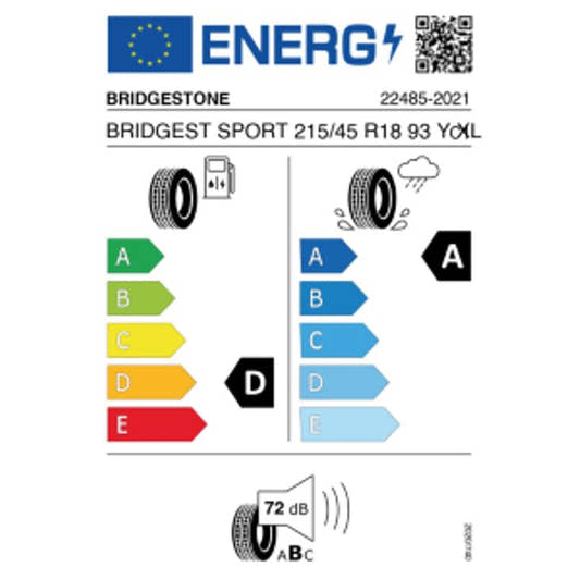 Bridgestone Potenza Sport 215/45 R18 93Y Sommer DOT 2021 – Bild 2