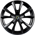 Schmidt REVOLUTION Stormer Satin Black Hornpoliert mit Softhorn Alufelge 8.5x18 Zoll ET45 LK 5x114.3 ML66.1