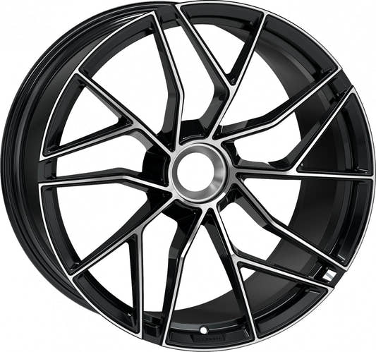 Proline Techart Formula VII Race black polished Alufelge 12x21 Zoll ET42 LK 1x1 ML84
