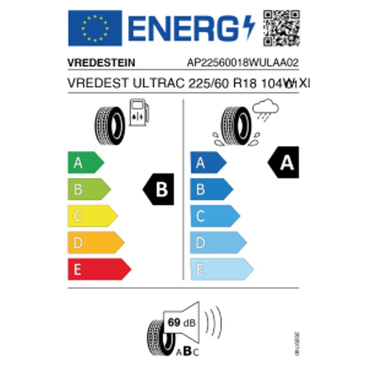 Vredestein Ultrac (Neu) 225/60 R18 104W Sommer – Bild 2
