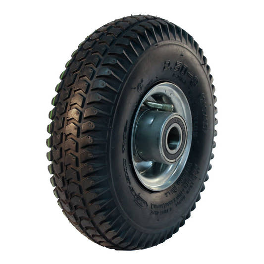 CST Komplettrad 4.00-4 C-248 6PR auf Felge 2.10-4 ET0 NL75 Kugellager Ø20 Stahl Grau