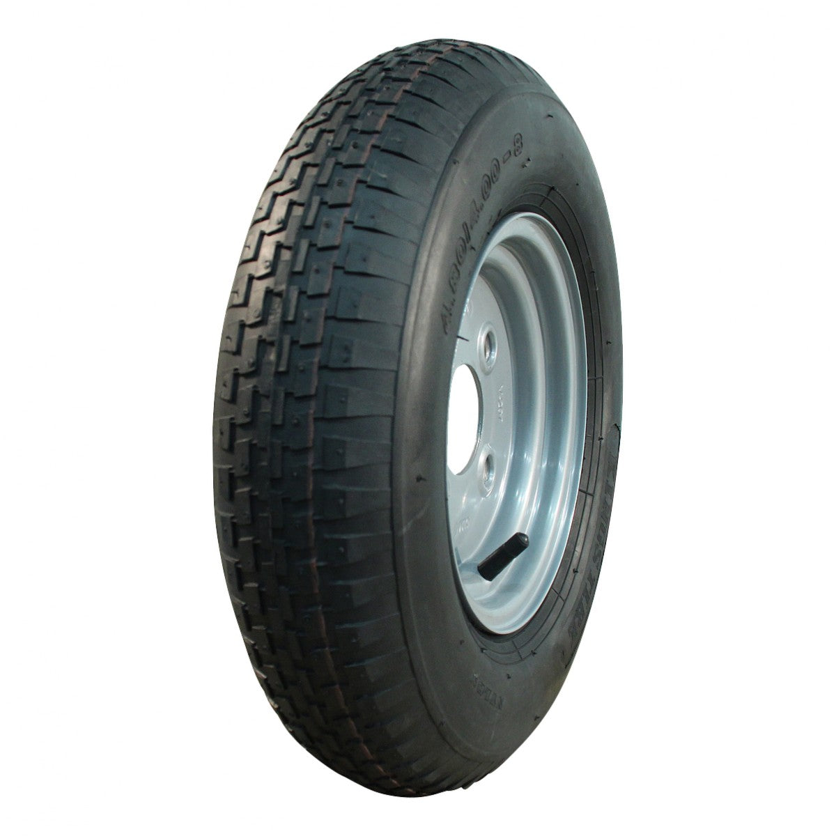 Kings Tire Komplettrad 4.80/4.00-8 V-6635 4PR auf Felge 2.50x8 4/100/60 ET0 Stahl Grau