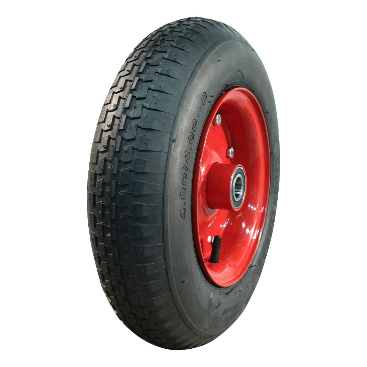 Kings Tire Komplettrad 4.80/4.00-8 V-6635 4PR auf Felge 3.00-8 ET0 NL100 Stahl Rot