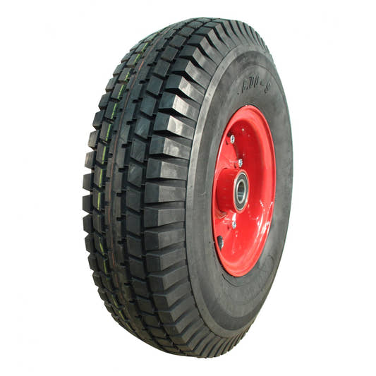 Kings Tire Komplettrad 6.00-9 V-6509 6PR auf Felge 4.00-9 ET0 NL100 Stahl Rot