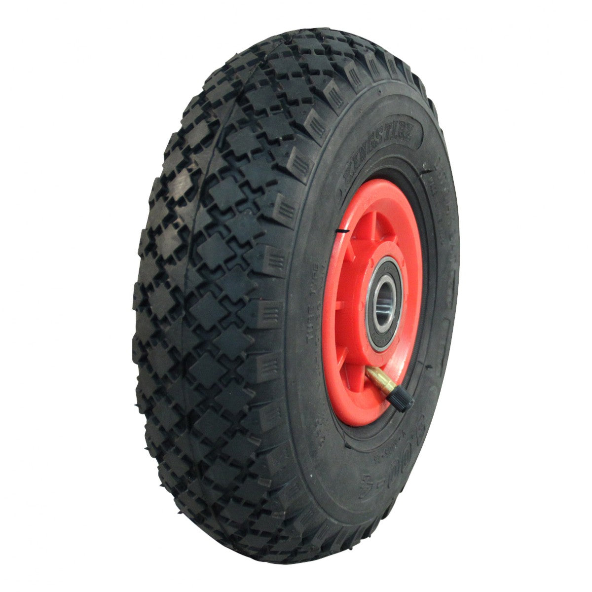 Narubb Komplettrad 3.00-4 S-2303 2PR auf Felge 2.10x4 NL75 Kunststoff Rot