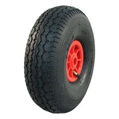 Kings Tire Komplettrad 4.00-4 V-6504 4PR auf Felge 2.10x4 NL75 Rollenlager Ø20 Kunststoff Rot