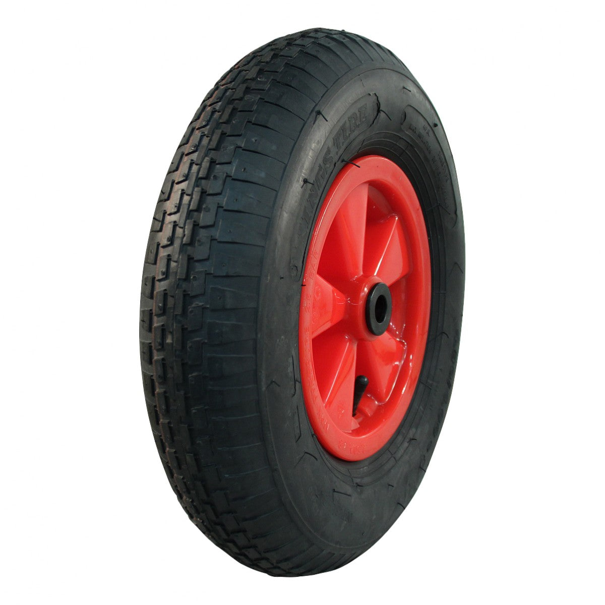 Kings Tire Komplettrad 4.80/4.00-8 V-6635 4PR auf Felge 2.50x8 NL88 Gleitlager Ø20 Kunststoff Rot