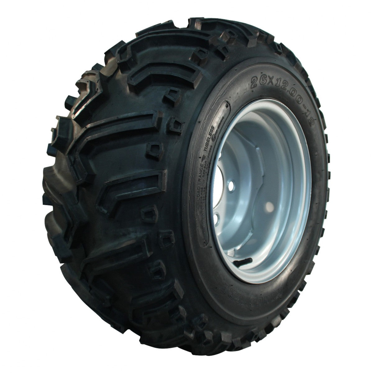 Novio Komplettrad 26x12.00-12 KT-103 4PR auf Felge 10.50x12 5/140/94 ET0 Stahl Grau