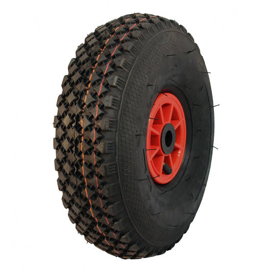 Kings Tire Komplettrad 4.00-4 V-6605 4PR auf Felge 2.10x4 NL75 Rollenlager Ø20 Kunststoff Rot