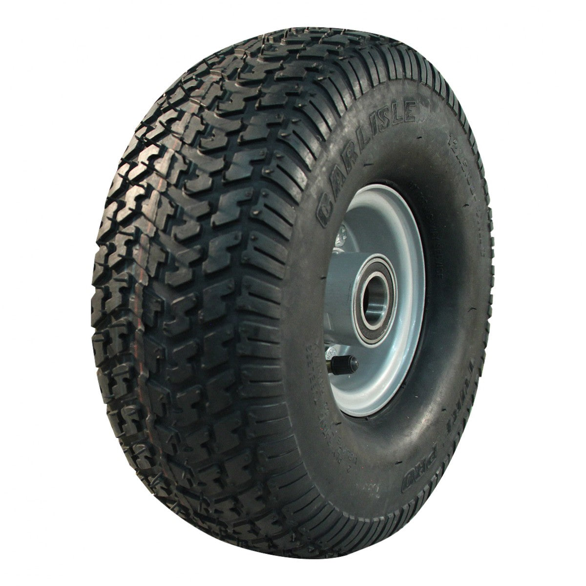 Kings Tire Komplettrad 12x5.00-4 Turf Pro 2PR auf Felge 2.10-4 ET0 NL75 Kugellager Ø25 Stahl Grau
