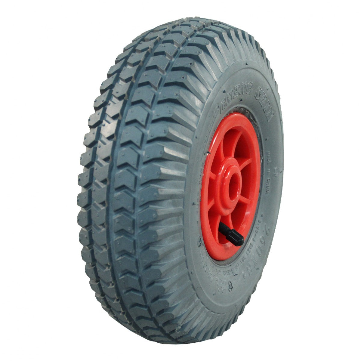 CST Komplettrad 3.00-4 C-248 4PR auf Felge 2.10x4 ET NL75 Rollenlager Ø25 Kunststoff Rot