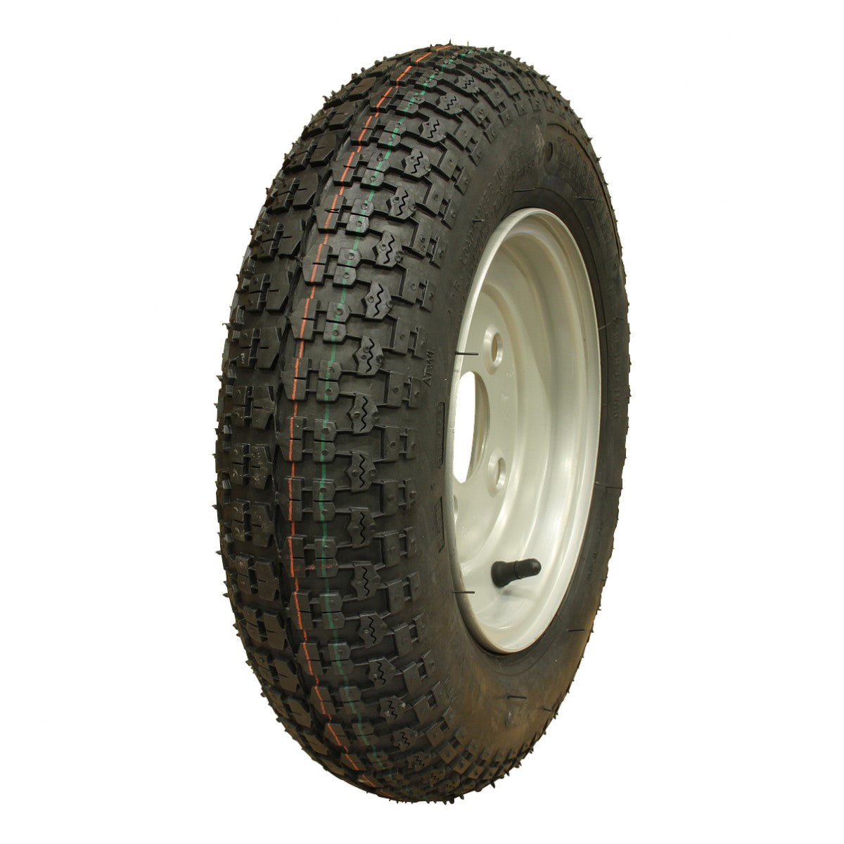 Kings Tire Komplettrad 3.50-8 V-9128 auf Felge 2.50Ax8 4/100/60 ET0