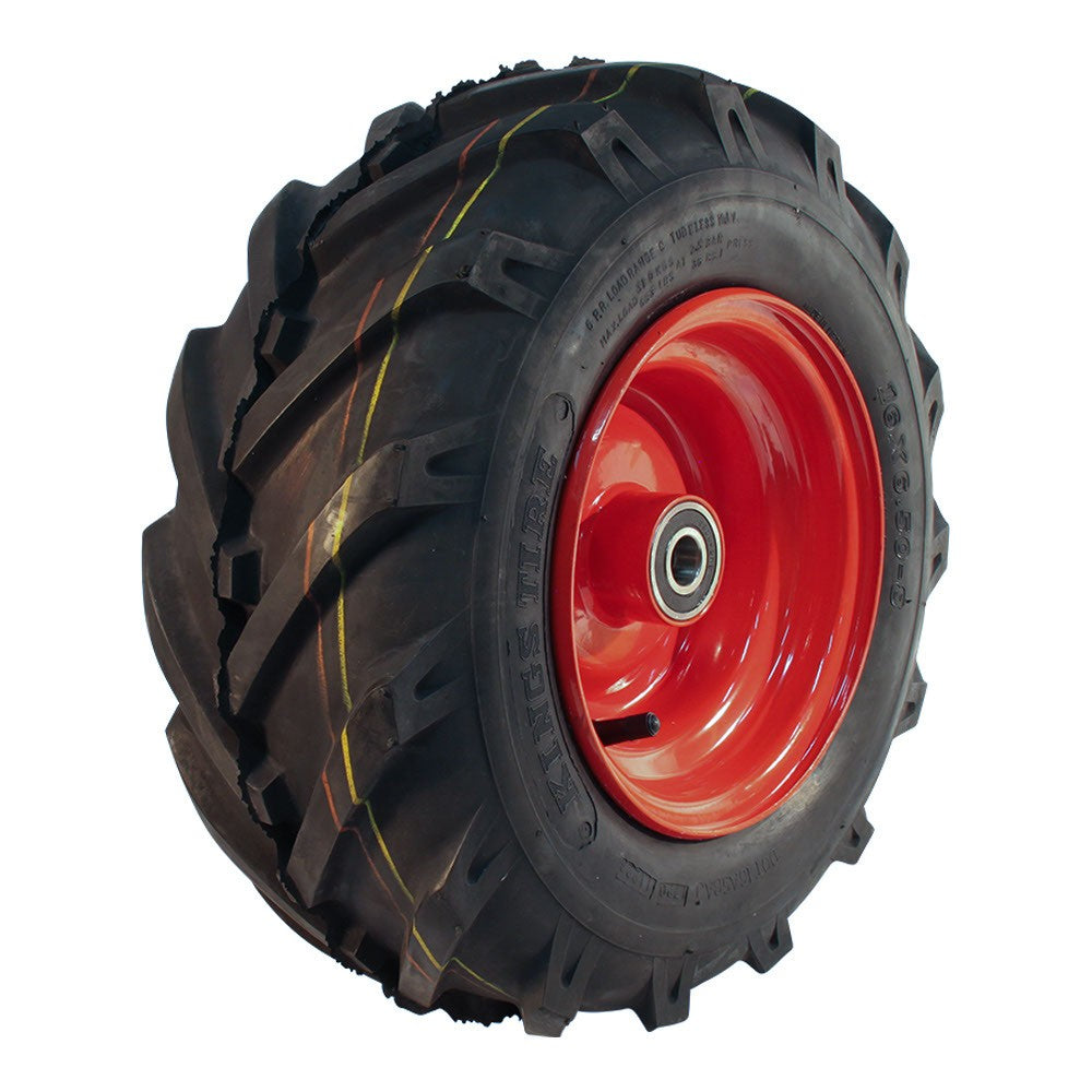 Kings Tire Komplettrad 16x6.50-8 V-8501 6PR auf Felge 5.50x8 ET0 NL100 Stahl Rot links – Bild 2