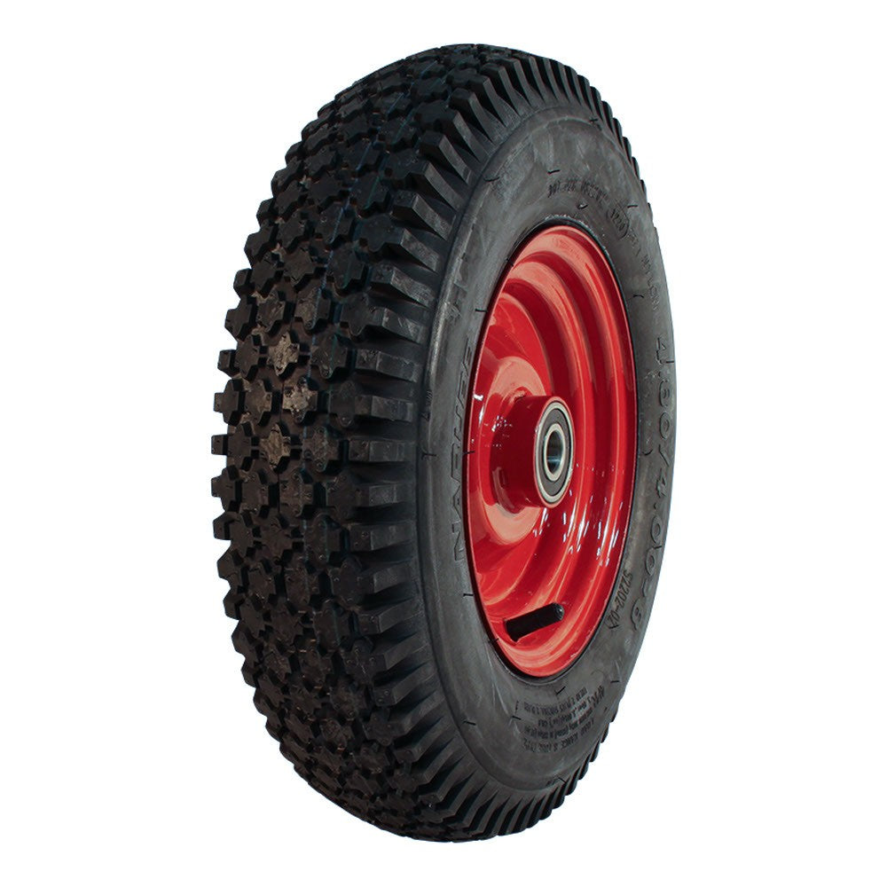 Narubb Komplettrad 4.80/4.00-8 S-2202 4PR auf Felge 2.50x8 0 NL100 Stahl Rot