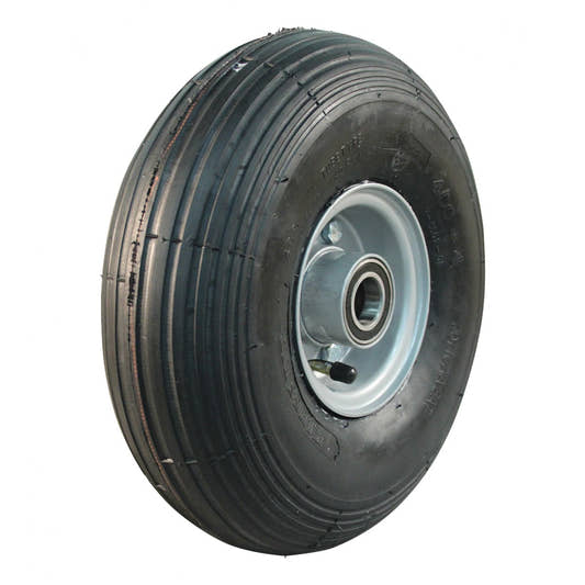 Kings Tire Komplettrad 4.00-4 V-5501 4PR auf Felge 2.10-4 ET0 NL75 Kugellager Ø25 Stahl Grau