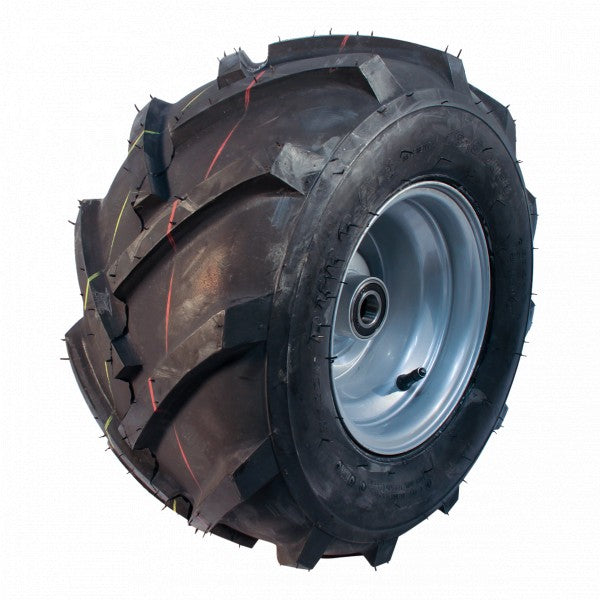 Novio Komplettrad 18x9.50-8 HF-255 4PR auf Felge 7.00x8 ET0 NL90 Stahl Grau links