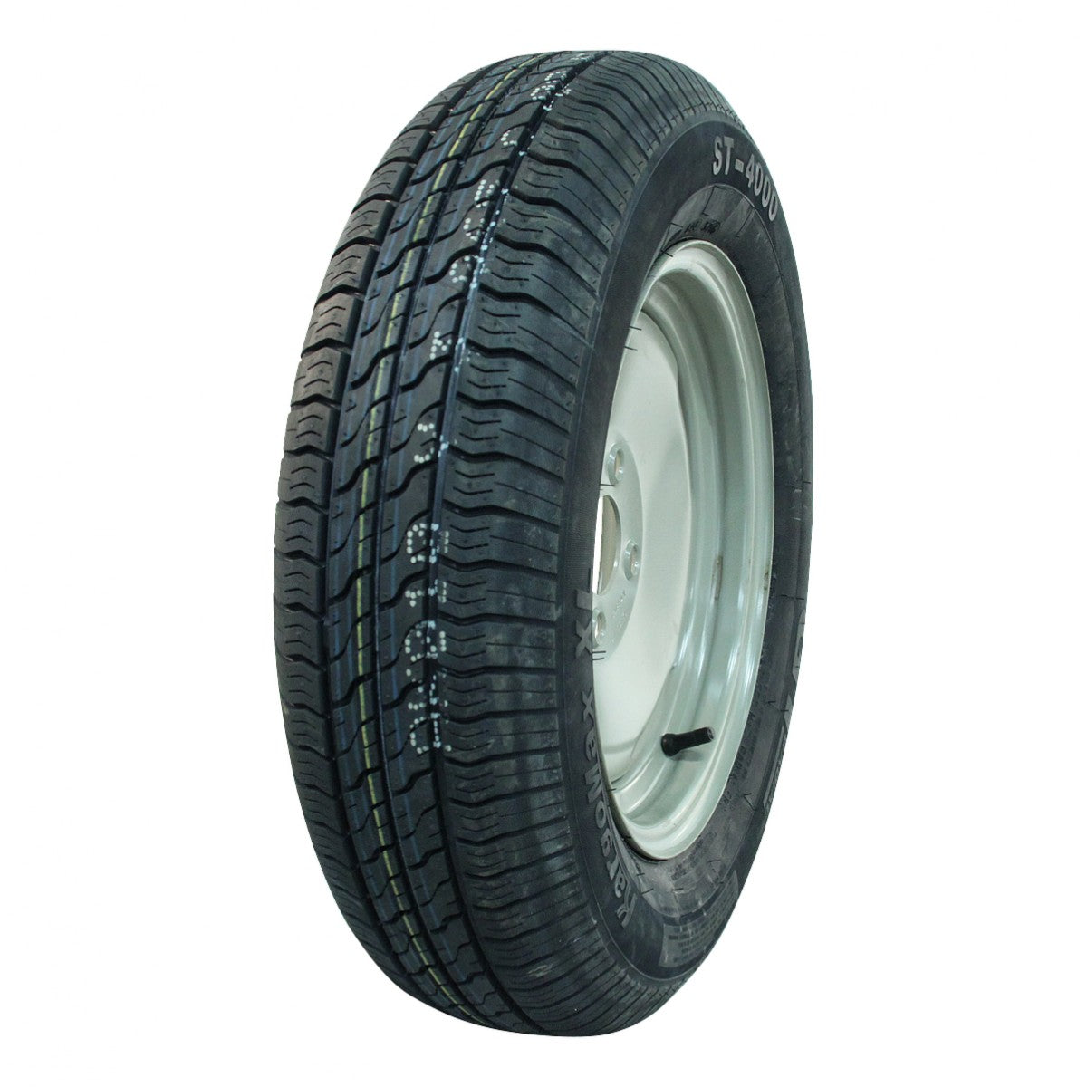 GT-Radial Komplettrad 155 R13 Kargomax ST-4000 auf Felge 4Jx13H ET0 60/100/4 84 N Stahl grau-grün