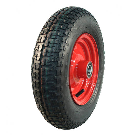 Kings Tire Komplettrad 3.50-8 V-9128 4PR auf Felge 2.50x8 ET0 NL100 Stahl Rot