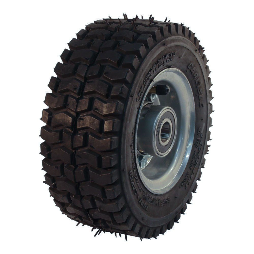 Narubb Komplettrad 9x3.50-4 Turf Saver 4PR auf Felge 2.10-4 ET0 NL75 Kugellager Ø20 Stahl Grau