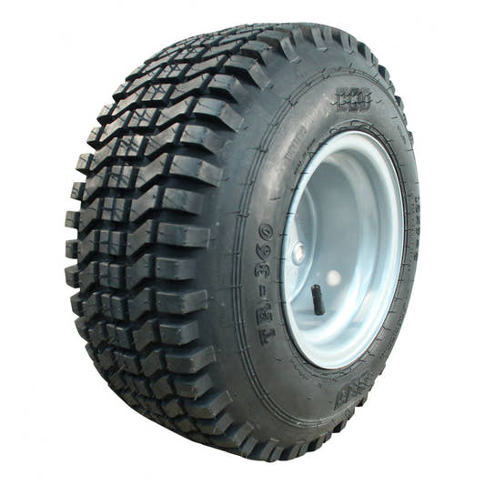 Novio Komplettrad 18x7.00-8 TR-360 6PR auf Felge 5.50x8 4/100/60 ET0 Stahl Grau