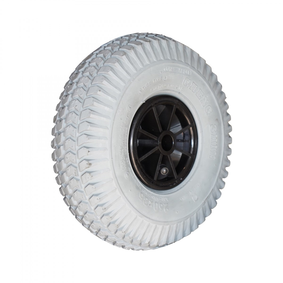 CST Komplettrad 3.00-4 C-248 4PR auf Felge 2.10x4 NL75 Gleitlager Ø20 Kunststoff Schwarz