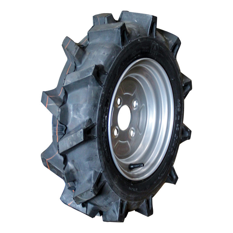 Kings Tire Komplettrad 4.00-10 V-8816 4PR auf Felge 3.50x10 4/100/60 ET0 Stahl Grau links