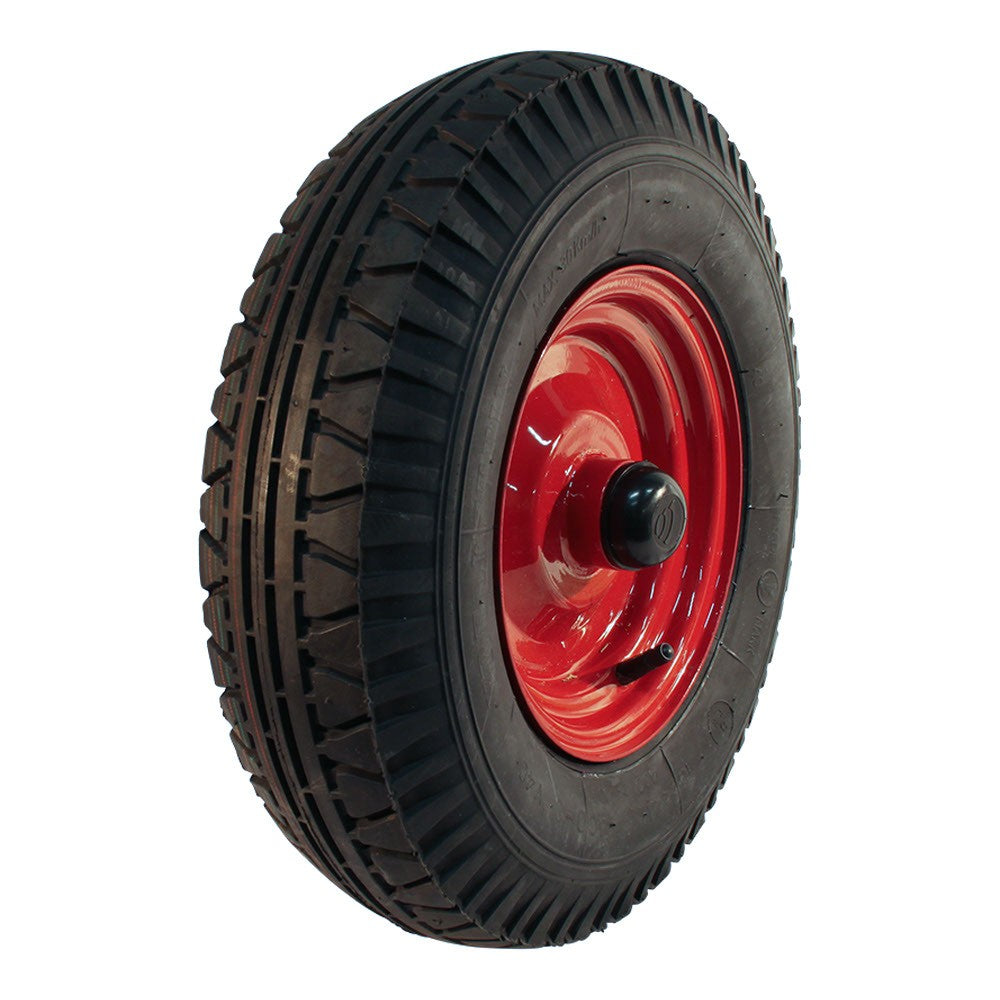 Novio Komplettrad 4.00-8 V-40 8PR auf Felge 2.50x8 ET-8 NL88 Stahl Rot