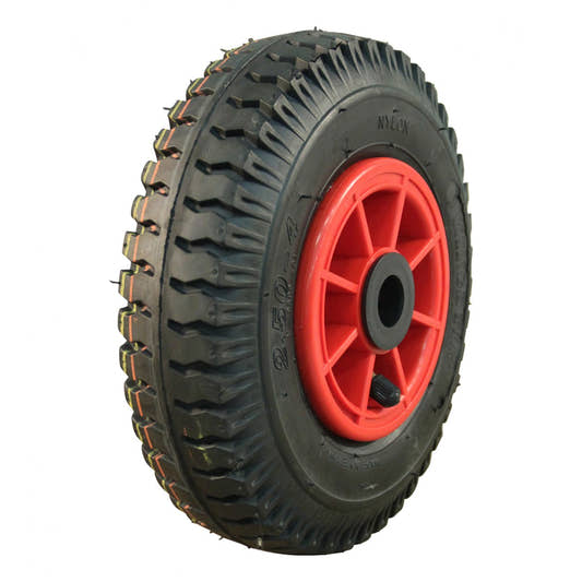 Kings Tire Komplettrad 2.50-4 V-6606 2PR auf Felge 2.10x4 NL75 Rollenlager Ø20 Kunststoff Rot