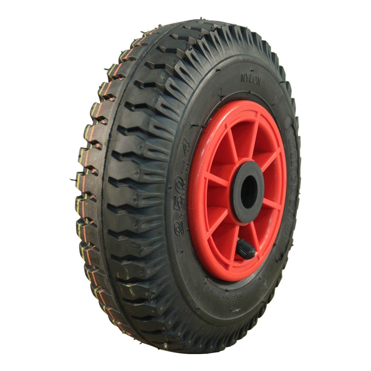 Kings Tire Komplettrad 2.50-4 V-6606 2PR auf Felge 2.10x4 NL75 Rollenlager Ø20 Kunststoff Rot