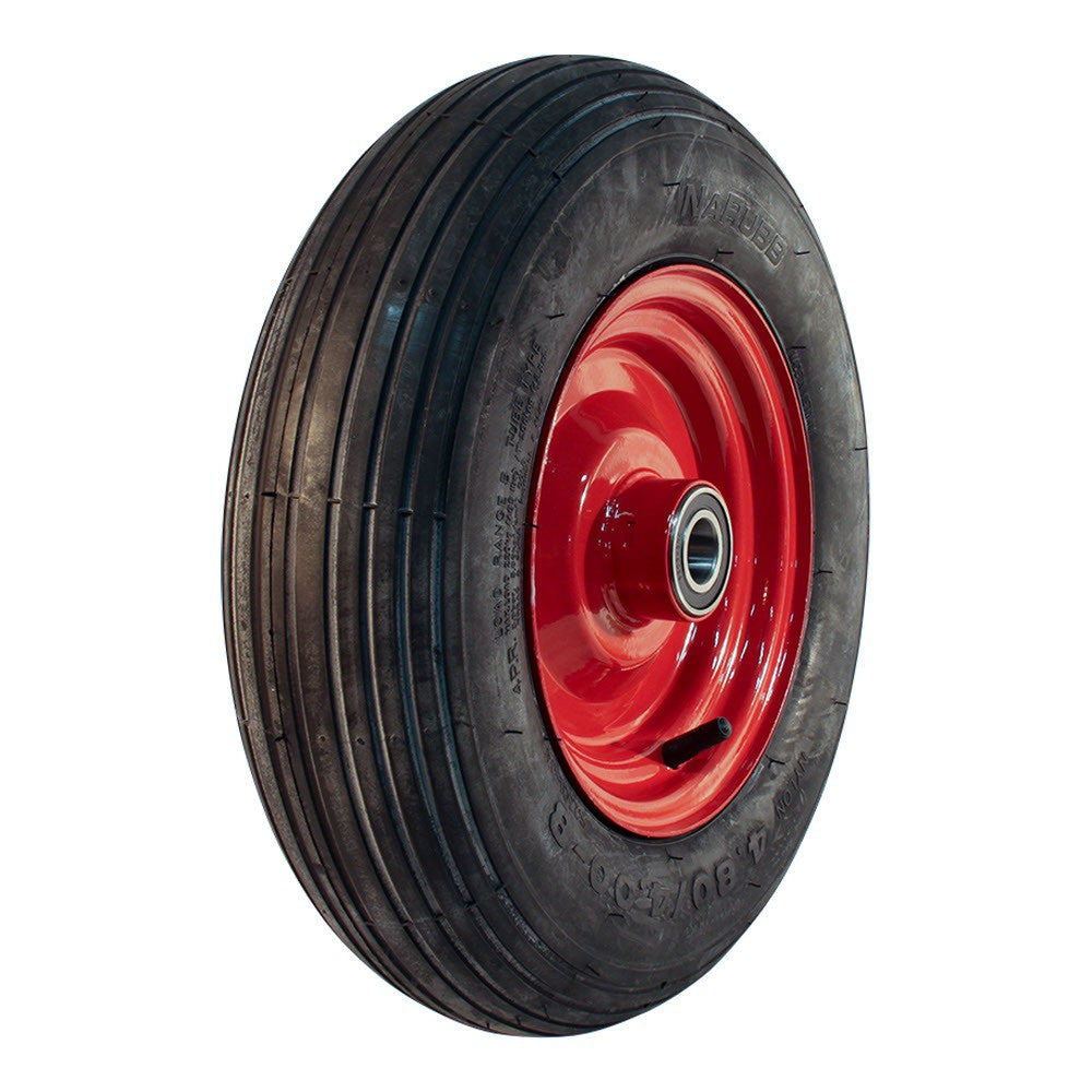 Narubb Komplettrad 4.80/4.00-8 S-2301 4PR auf Felge 2.50x8 ET0 NL90 Stahl Rot