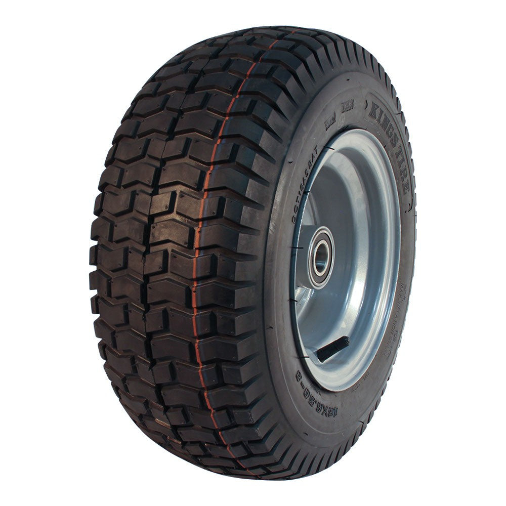 Kings Tire Komplettrad 16x6.50-8 V-3502 4PR auf Felge 5.50x8 ET0 NL90 Stahl Grau