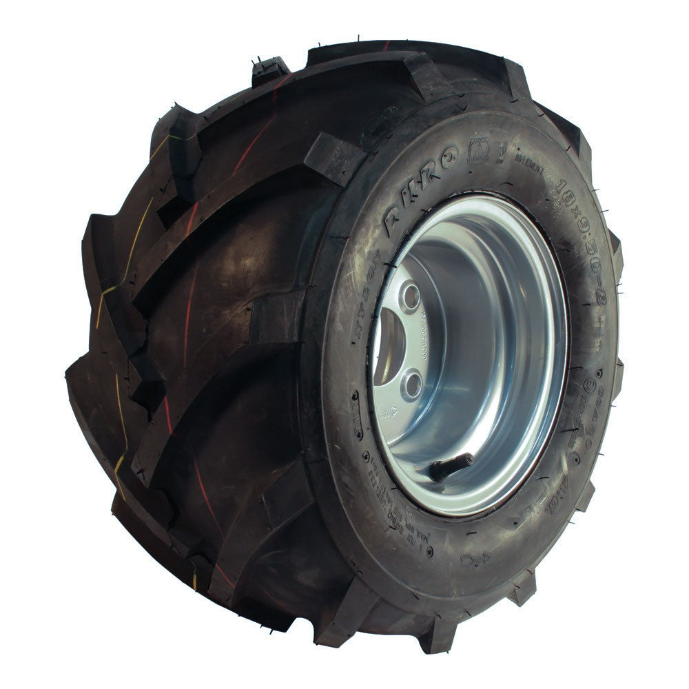 Novio Komplettrad 21x11.00-8 HF-255 4PR auf Felge 7.00x8 4/100/60 ET0 Stahl Grau links