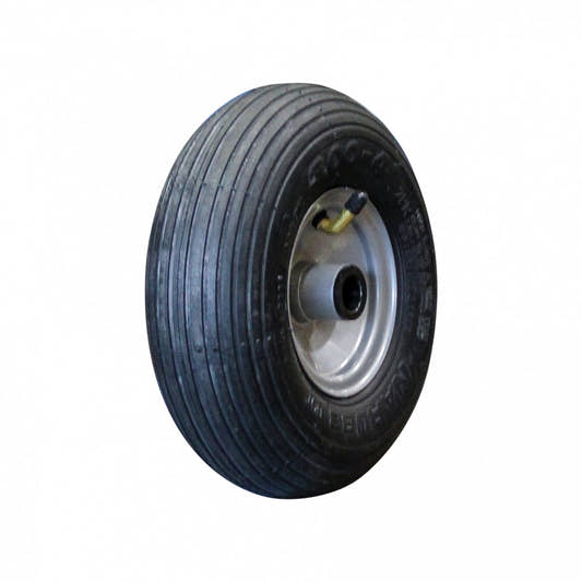 Narubb Komplettrad 3.00-4 S-2301 2PR auf Felge 2.10x4 ET0 NL69 Rollenlager Ø20 Stahl Grau