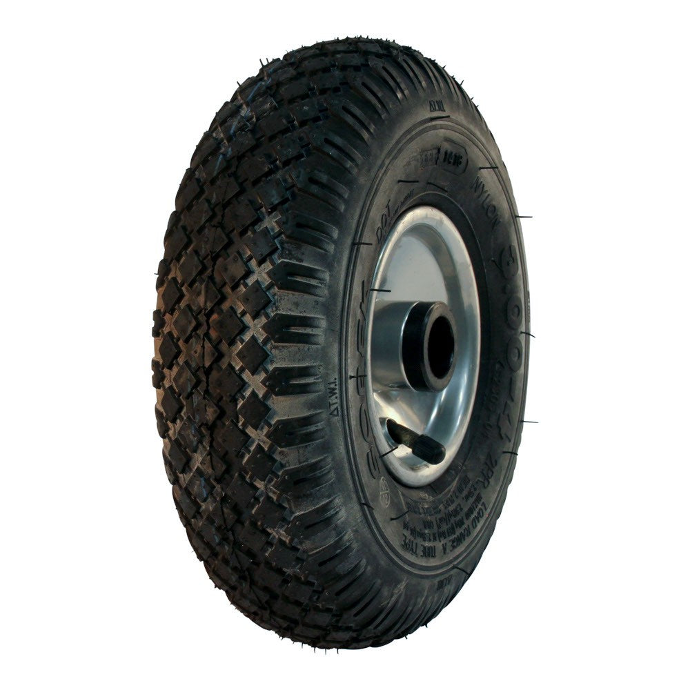 Narubb Komplettrad 3.00-4 S-2303 2PR auf Felge 2.10x4 ET0 NL75 Rollenlager Ø25 Stahl Grau