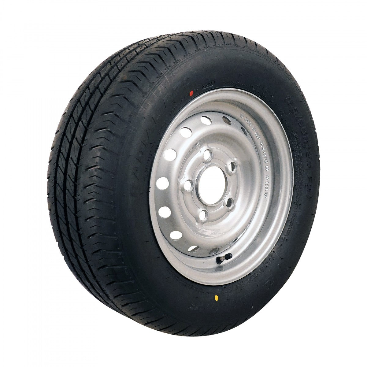 Linglong Komplettrad 195/60R12C R701 104/102N auf Stahlfelge 5.5Jx12H2 5/112/67 ET30 Silber
