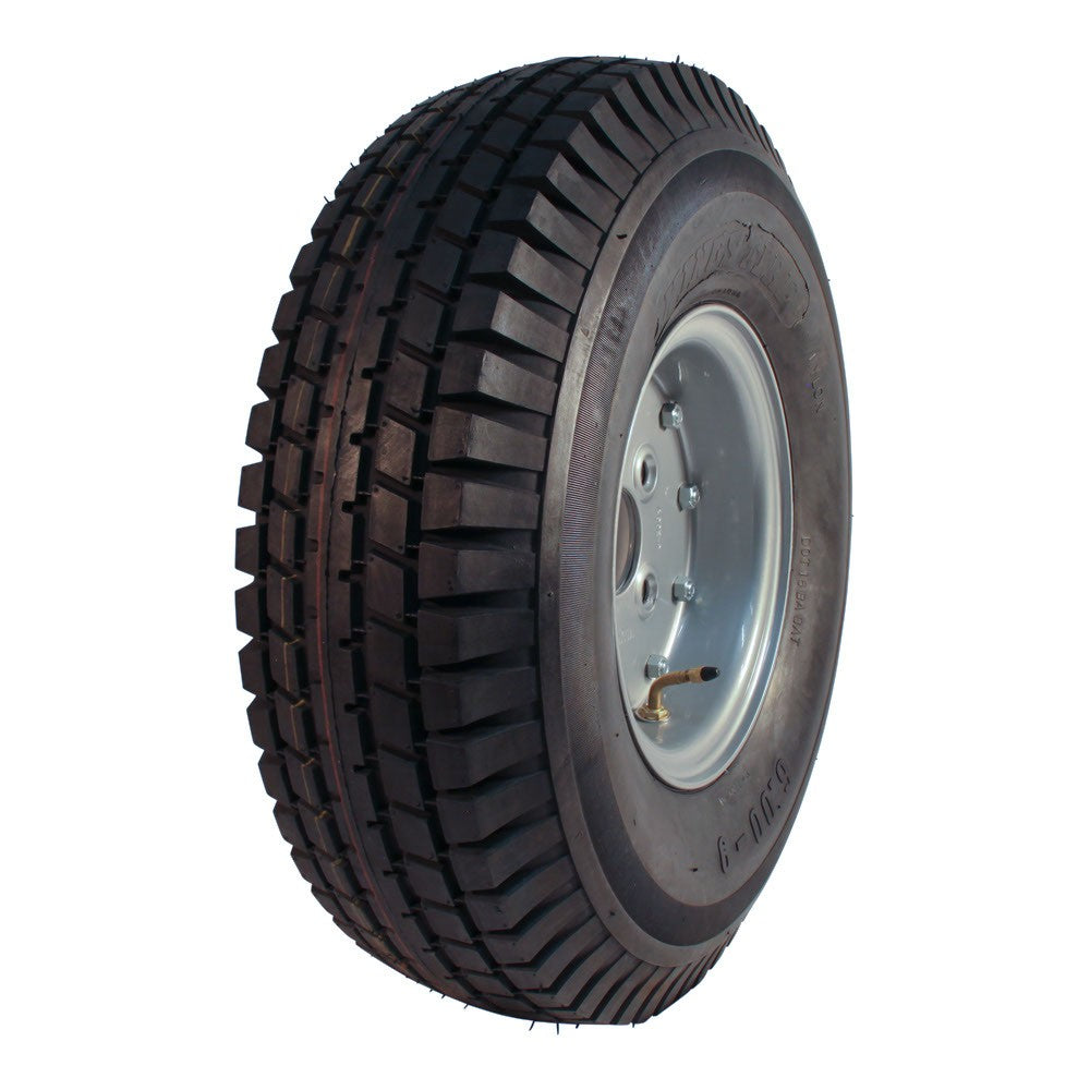 Novio Komplettrad 6.00-9 HF-223 6PR auf Felge 4.00-9 5/140/94 ET0 Stahl Grau