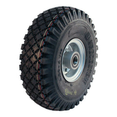 Narubb Komplettrad 4.00-4 V-76 extra 6PR auf Felge 2.10-4 ET0 NL75 Kugellager Ø25 Stahl Grau