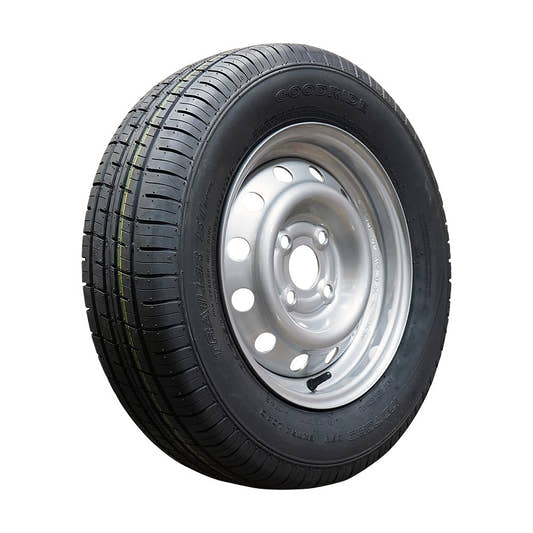 Goodride Komplettrad 175/70R13 ST290 86N auf Stahlfelge 4.5Jx13H2 4/100/57 ET30 Silber